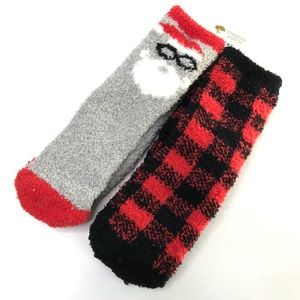 NORDSTROM TUCKER + TATE Cozy Socks Red Black NEW